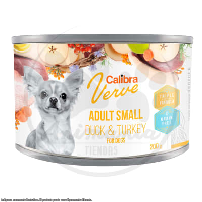 CALIBRA DOG LATA VERVE ADULT SMALL BREEDS DUCK & TURKEY 200 GR