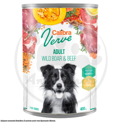 CALIBRA DOG LATA VERVE ADULT WILD BOAR & BEEF 400 GR1