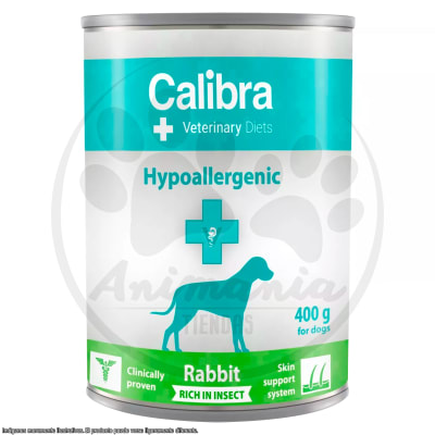 CALIBRA DOG LATA VETERINARY DIETS HYPOALLERGENIC RABBIT & INSECT 400 GR
