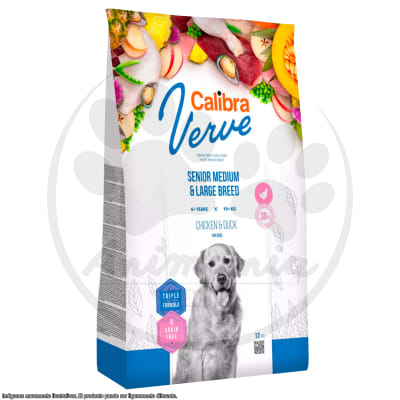 CALIBRA DOG VERVE SENIOR MEDIUM & LARGE BREED CHICKEN & DUCK 2 KG1