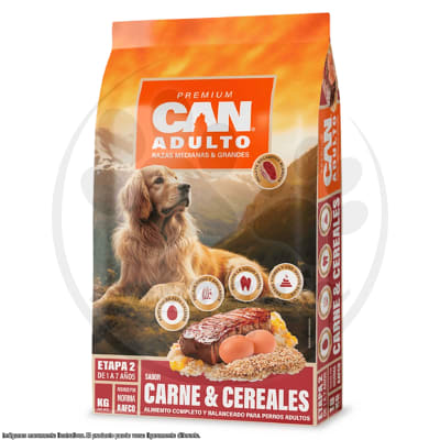 CAN ADULTO CARNE Y CEREALES 18 KG