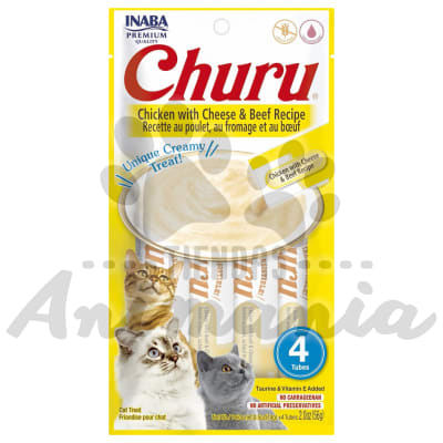 CHURU CAT CHICKEN WITH CHEESE & BEEF RECIPE | RECETA DE POLLO CON CARNE Y QUESO 56 GR