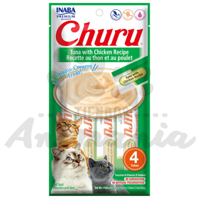 CHURU PREMIO CREMOSO PARA GATOS ATÚN CON POLLO 56 GR