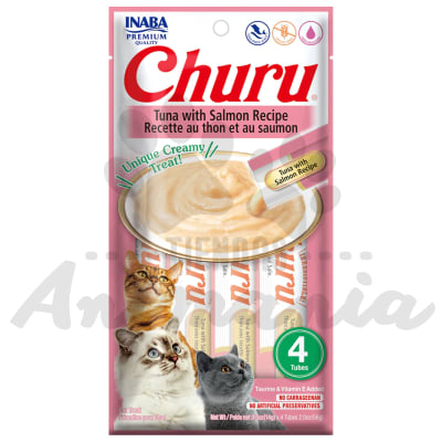 CHURU PREMIO CREMOSO PARA GATOS ATÚN CON SALMON 56 GR