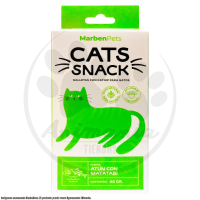 MARBEN PETS CATS SNACK GALLETAS DE ATUN CON MATATABI 80 GR