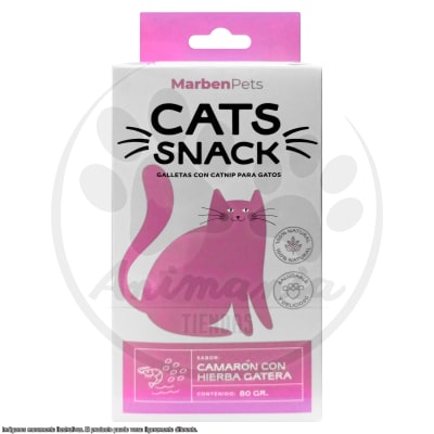MARBEN PETS CATS SNACK GALLETAS CAMARON CON HIERBA GATERA 80 GR