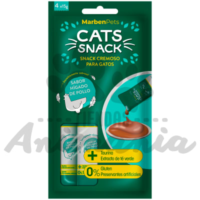 CATS SNACK TUBITO CREMOSO SABOR HÍGADO DE POLLO 60 GR1