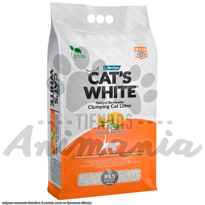 CATS WHITE ARENA AGLUTINANTE AROMA NARANJA 10 LITROS