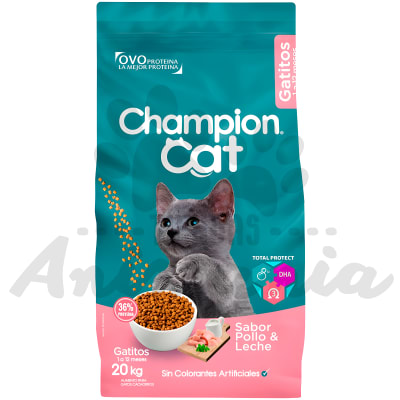 CHAMPION CAT GATITOS SABOR POLLO & LECHE 20 KG1