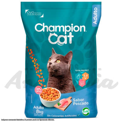 CHAMPION CAT GATOS ADULTOS SABOR PESCADO 8 KG1