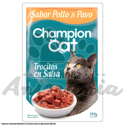 CHAMPION CAT POUCH POLLO Y PAVO 100 GR1