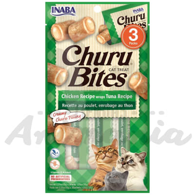 CHURU BITES CHICKEN RECIPE WRAPS TUNA - BOCADITOS ENVUELTOS DE POLLO Y ATÚN 3 UNIDADES / 30 GR