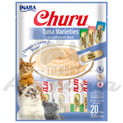 CHURU VARIEDADES DE ATÚN BOLSA CON 20 TUBOS 280 GR