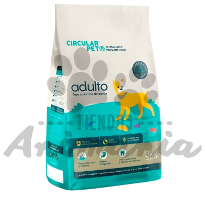 CIRCULAR PET ALIMENTO PARA PERROS ADULTOS TODAS LAS RAZAS CON BASE A PROTEINA DE INSECTO 3 KG1