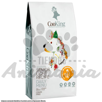 COOKING ALIMENTO PARA PERROS SENIOR Y LIGHT SABOR A POLLO LIBRE DE GRANOS 3 KG (PRODUCTO PRONTO A VENCER)