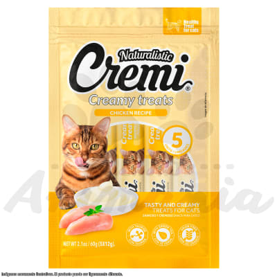 NATURALISTIC CREMI TREATS CHICKEN, GRAIN FREE | POLLO LIBRE DE GRANOS 5 * 12 GR