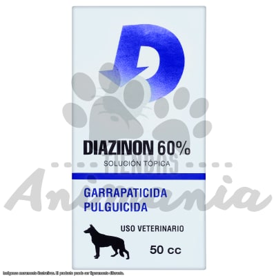 DIAZINON 60% GARRAPATICIDA Y PULGUICIDA | SOLUCIÓN TÓPICA 50 CC1