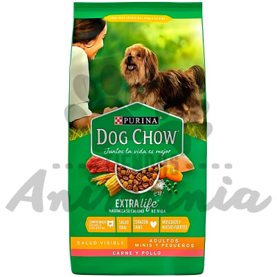 DOG CHOW ADULTOS MINIS Y PEQUEÑOS | CARNE Y POLLO 8 KG