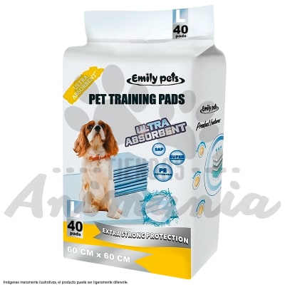 EMILY PETS TRAINING PADS | TOALLITAS DE ENTRENAMIENTO 60 CM * 60 CM ( 40 UNIDADES )1