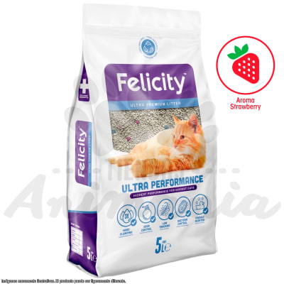 FELICITY ARENA SANITARIA ULTRA PREMIUM LITTER AROMA STRAWBERRY 5 LITROS/4 KG1