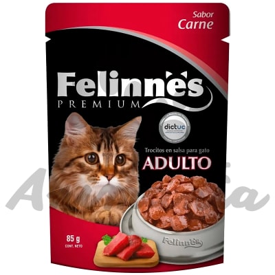 FELINNES POUCH DE GATOS ADULTOS SABOR A CARNE 85 GR1