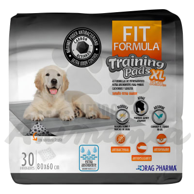 FIT FORMULA TRAINING PAD 30 UNIDADES XL 60 X 80 CM (CARBÓN ACTIVADO) | SABANILLAS DE ENTRENAMIENTO