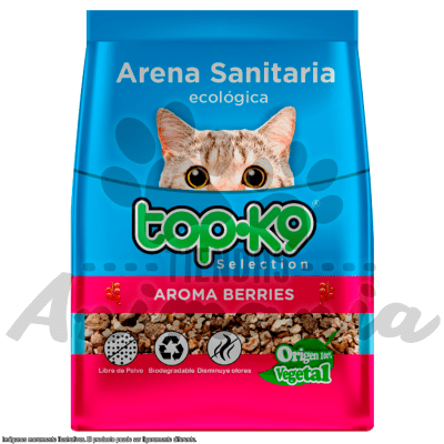 TOP-K9 ARENA SANITARIA ECOLOGICA 10 KG BERRIES1
