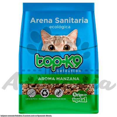TOP-K9 ARENA SANITARIA ECOLÓGICA 2 KG MANZANA1