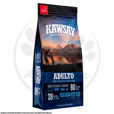 KAWSAY ADULTO MEDIANOS Y GRANDES - POLLO, CERDO Y VACUNO 20 KG