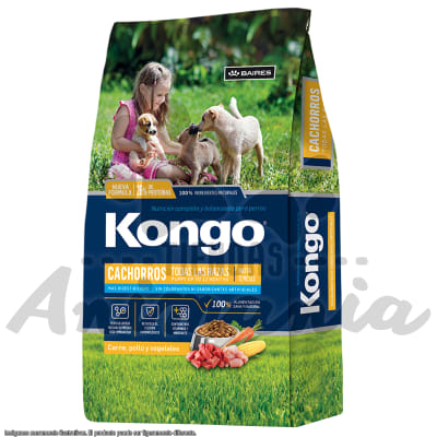 KONGO PERRO CACHORRO SABOR CARNE, POLLO Y VEGETALES 15 KG1