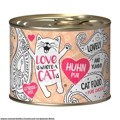 LOVE IS WHERE A CAT IS LATA GATO PURE CHICKEN 200 GR1