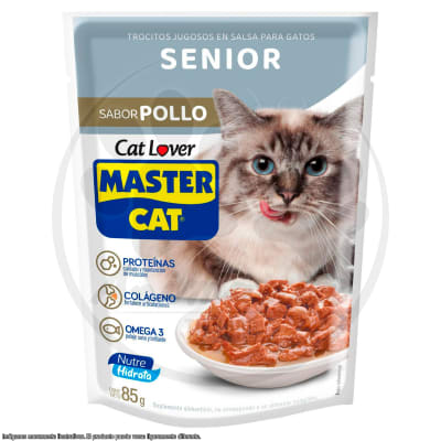 MASTER CAT POUCH SENIOR POLLO 85 GR1