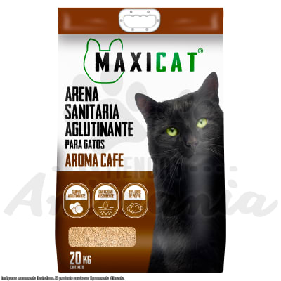 MAXI CAT ARENA SANITARIA AGLUTINANTE CAFE 20 KG
