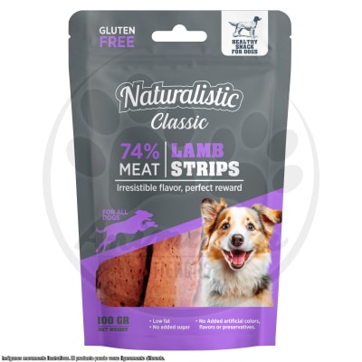 NATURALISTIC CLASSIC LAMB STRIPS GLUTEN FREE 100 GR