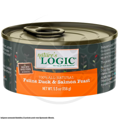 NATURE'S LOGIC FELINE CANNED DUCK & SALMON 156 GR