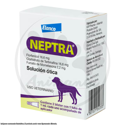 NEPTRA SOLUCION OTICA PERROS 2 TUBOS 1 ML CON APLICADOR1