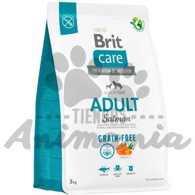 BRIT CARE ADULT DOG GRAIN FREE SALMON - PERRO ADULTO LIBRE DE GRANOS SABOR SALMON 3 KG