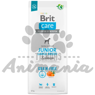 BRIT CARE PERRO CACHORRO RAZA GRANDE LIBRE DE GRANOS SABOR SALMON 12 KG