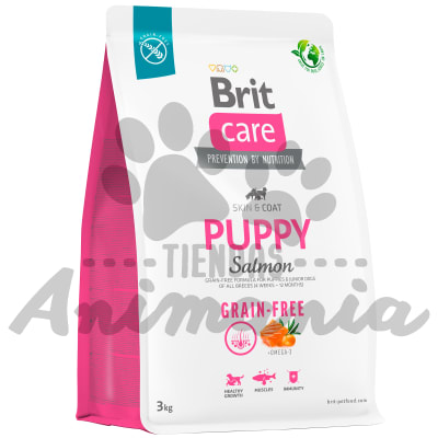 BRIT CARE DOG PUPPY GRAIN FREE SALMON - PERRO CACHORRO LIBRE DE GRANOS SABOR SALMON 3 KG