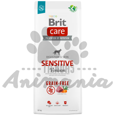 BRIT CARE PERRO PIEL SENSIBLE LIBRE DE GRANOS SABOR VENADO 12 KG