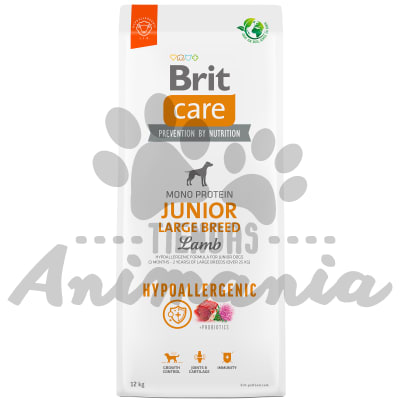BRIT CARE PERRO CACHORRO DE RAZA GRANDE HIPOALERGENICO SABOR CORDERO 12 KG