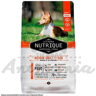 NUTRIQUE PERRO MEDIUM BREED ADULT 7+ | ADULTO RAZA MEDIANA 7+ DE 12 KG