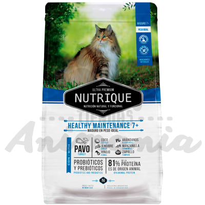 NUTRIQUE GATO ADULT 7+ MAINTENCION | ADULTO MANTENCIÓN MAYORES A 7 AÑOS 7.5 KG