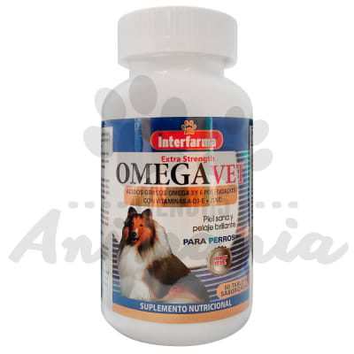 OMEGA-VET SUPLEMENTO NUTRICIONAL OMEGA 3 Y 6 PARA PIEL Y PELAJE 60 COMPRIMIDOS1