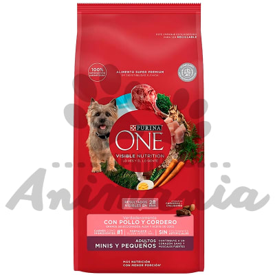 PURINA ONE DOG ADULTO MINI Y PEQUEÑO CON POLLO Y CORDERO  2 KG1