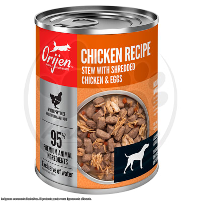 ORIJEN LATA PERRO CHICKEN RECIPE STEW WITH SHREDDED CHICKEN & EGGS 360 GR1