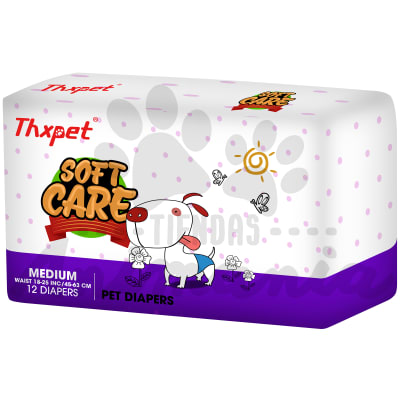 PAÑAL PARA PERROS TALLA M (MEDIANA) 12 UNIDADES DE 7-16 KG