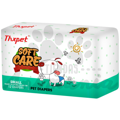 PAÑAL PARA PERROS TALLA S (PEQUEÑA) 12 UNIDADES DE 4-7 KG