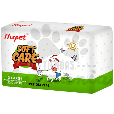 PAÑAL PARA PERROS TALLA XL (EXTRA GRANDE) 12 UNIDADES DE 25-40 KG