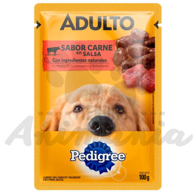 PEDIGREE POUCH PERROS ADULTOS RAZAS MEDIANAS Y GRANDES SABOR A CARNE 100 GR